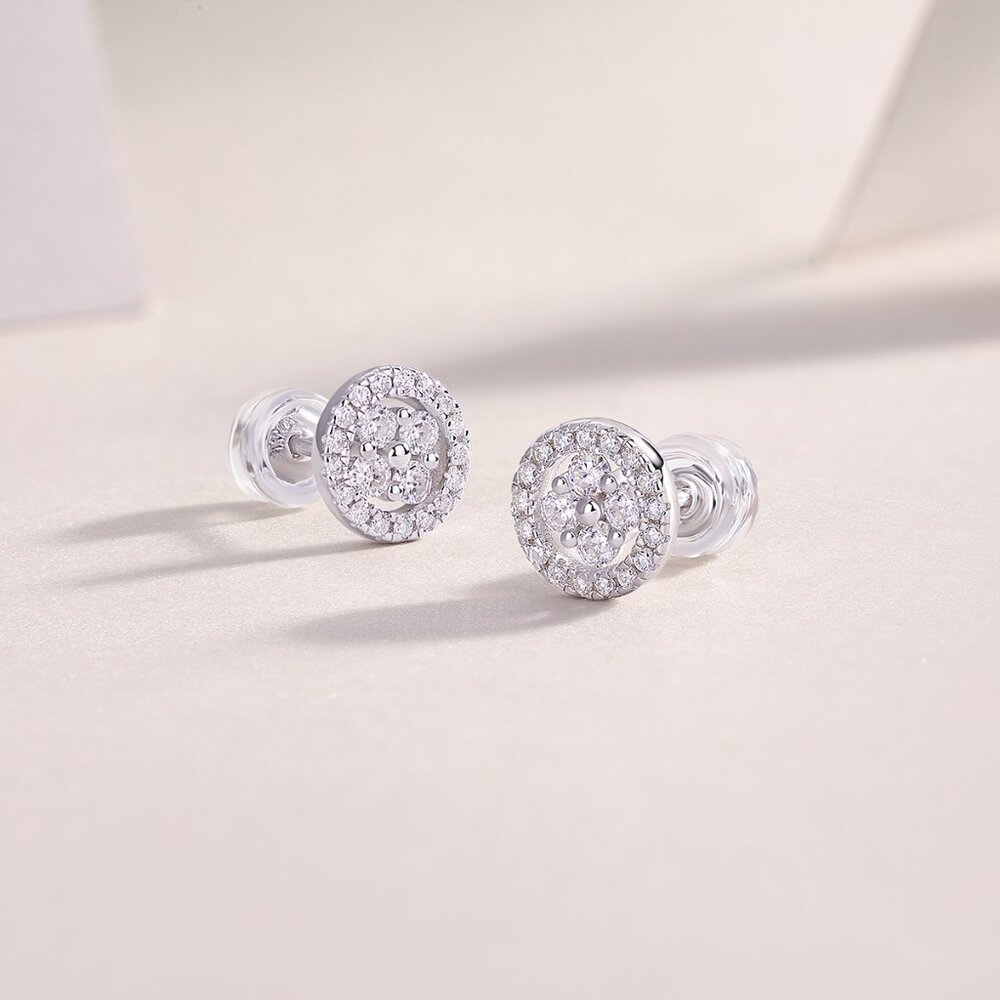 925 sterling silver moissanite earrings